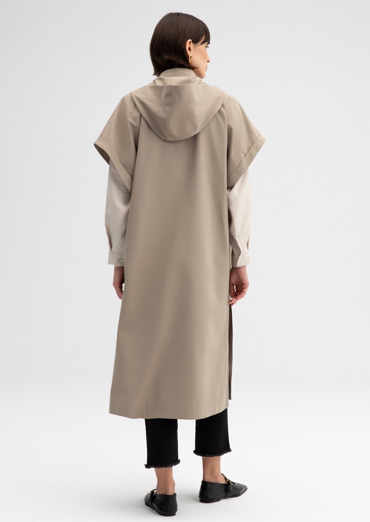 Short Sleeve Trench Coat