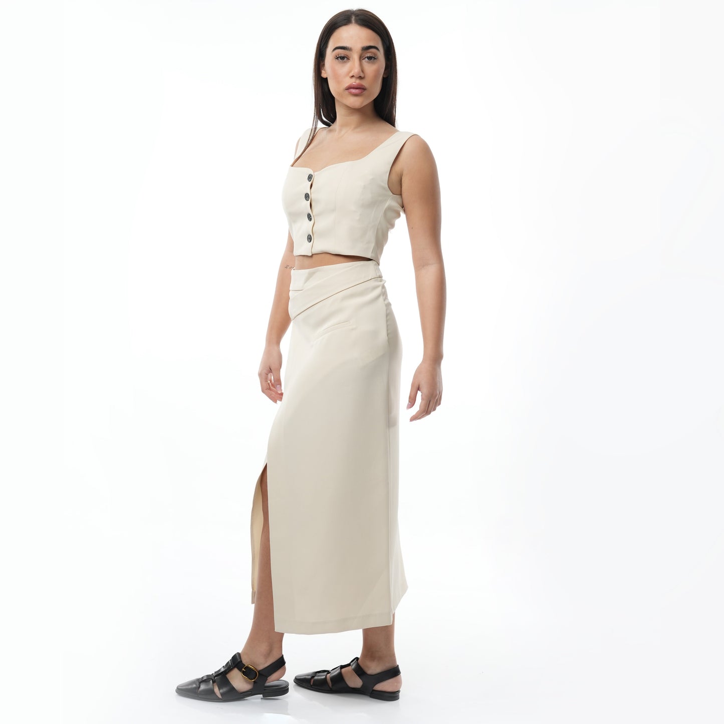 Co-Ord Set | Midi Skirt & Waistcoat