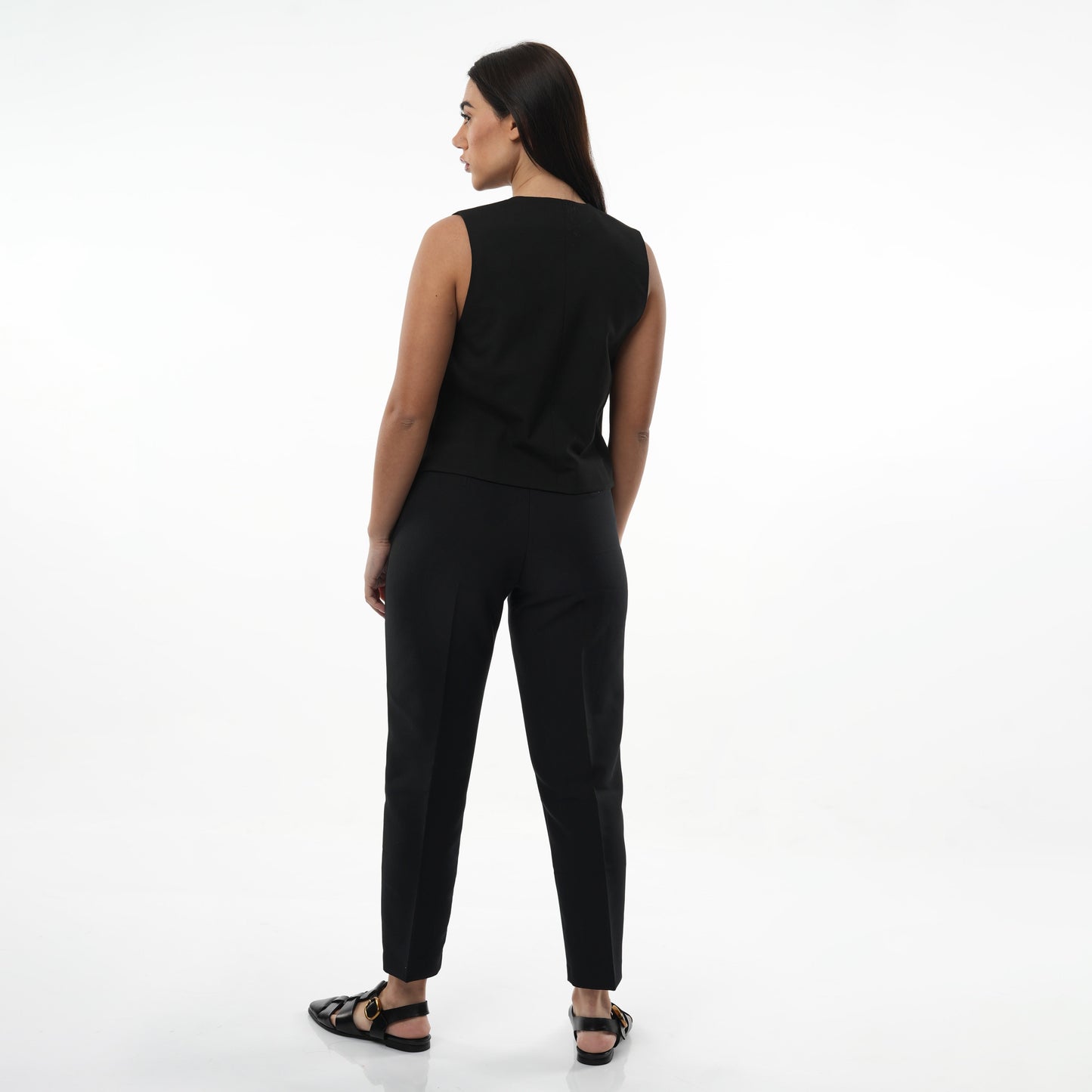 Button-Up Waistcoat with Piping Pockets