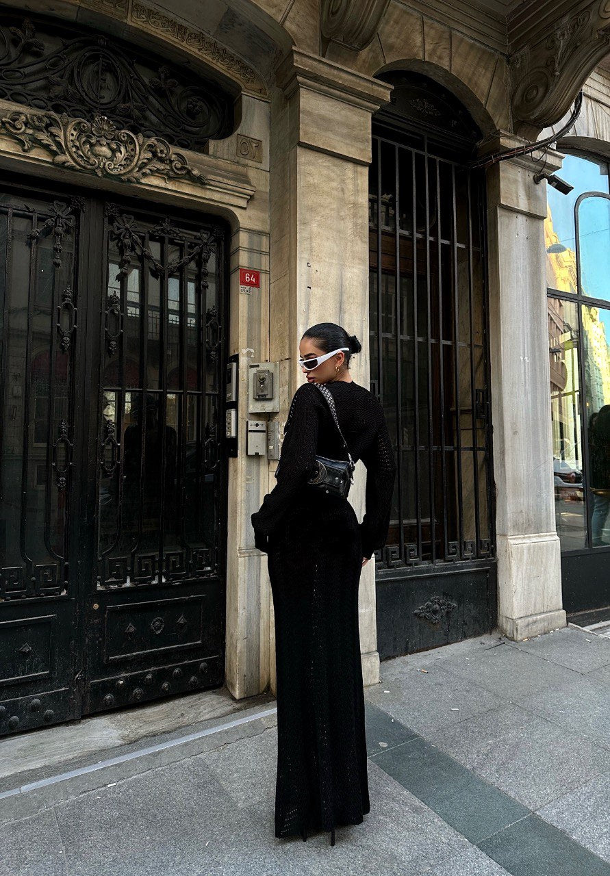 Long Sleeve Knit Maxi Dress