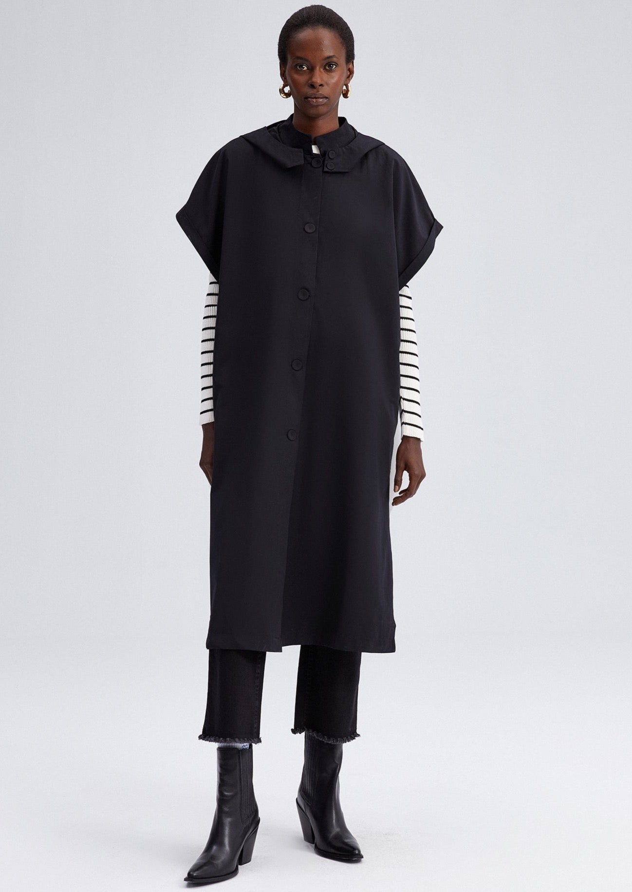 Short Sleeve Trench Coat