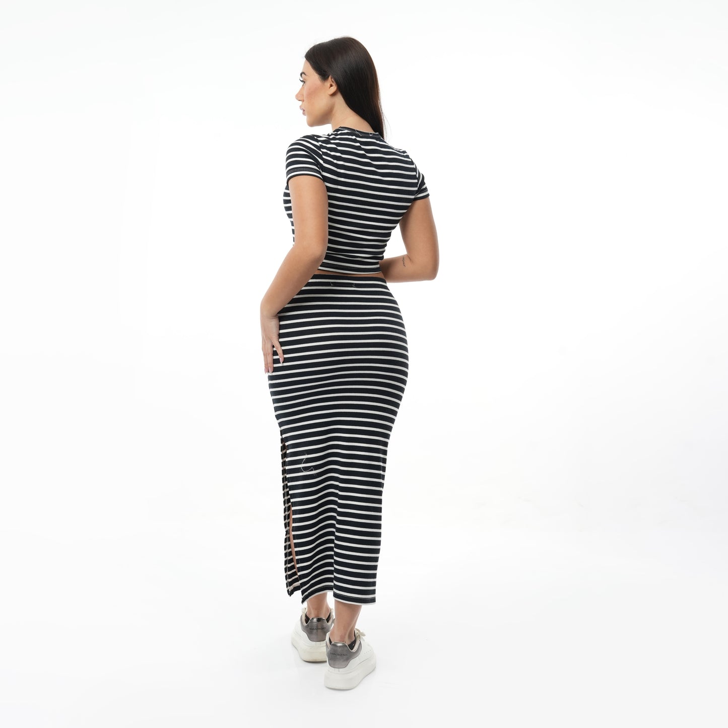 Midi Skirt & Crop Top Set