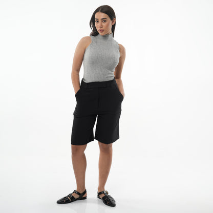 Turtle Neck Sleeveless Knit Sweater
