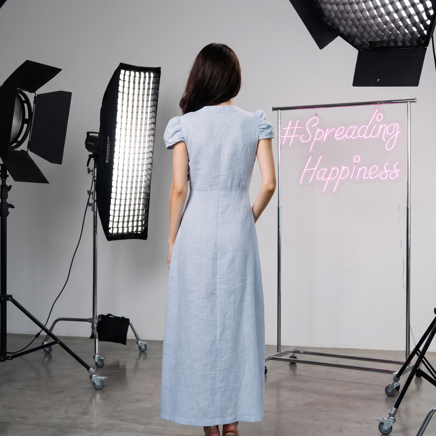 Linen Midi Dress