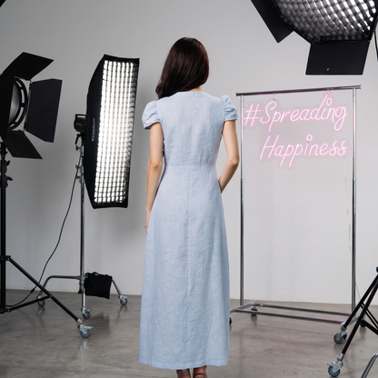 Linen Midi Dress