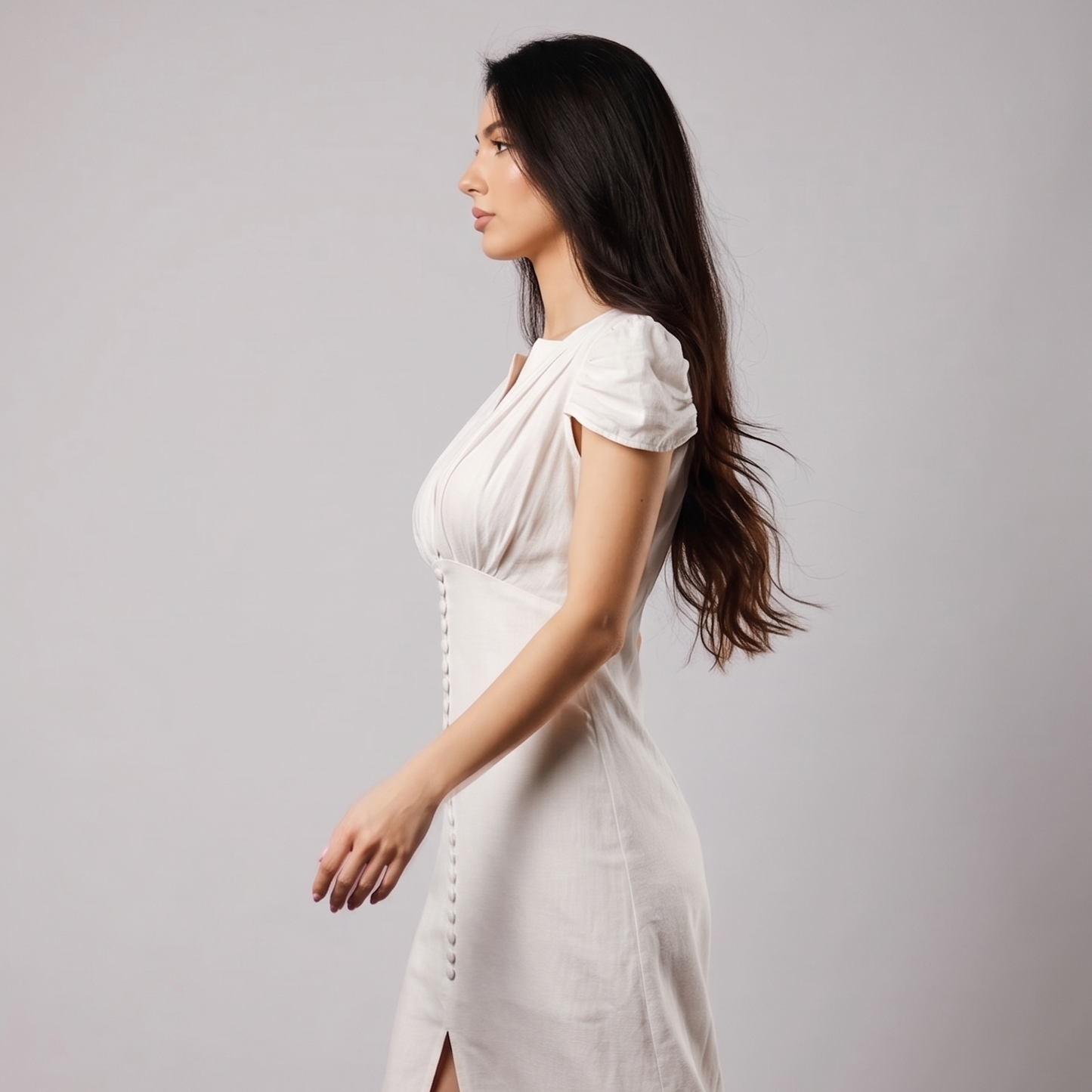 Linen Midi Dress