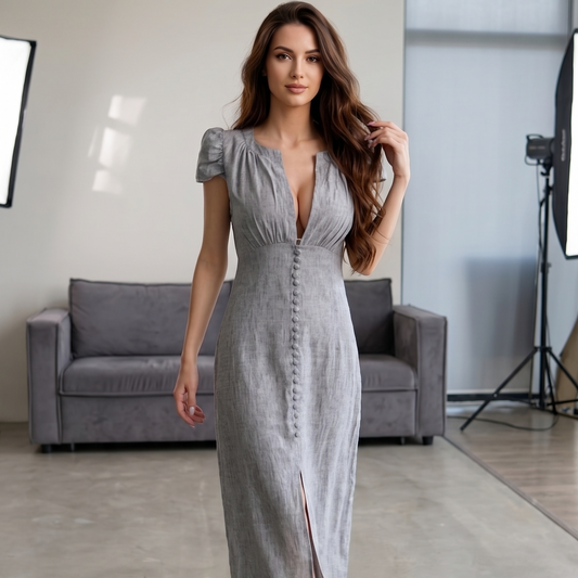 Linen Midi Dress