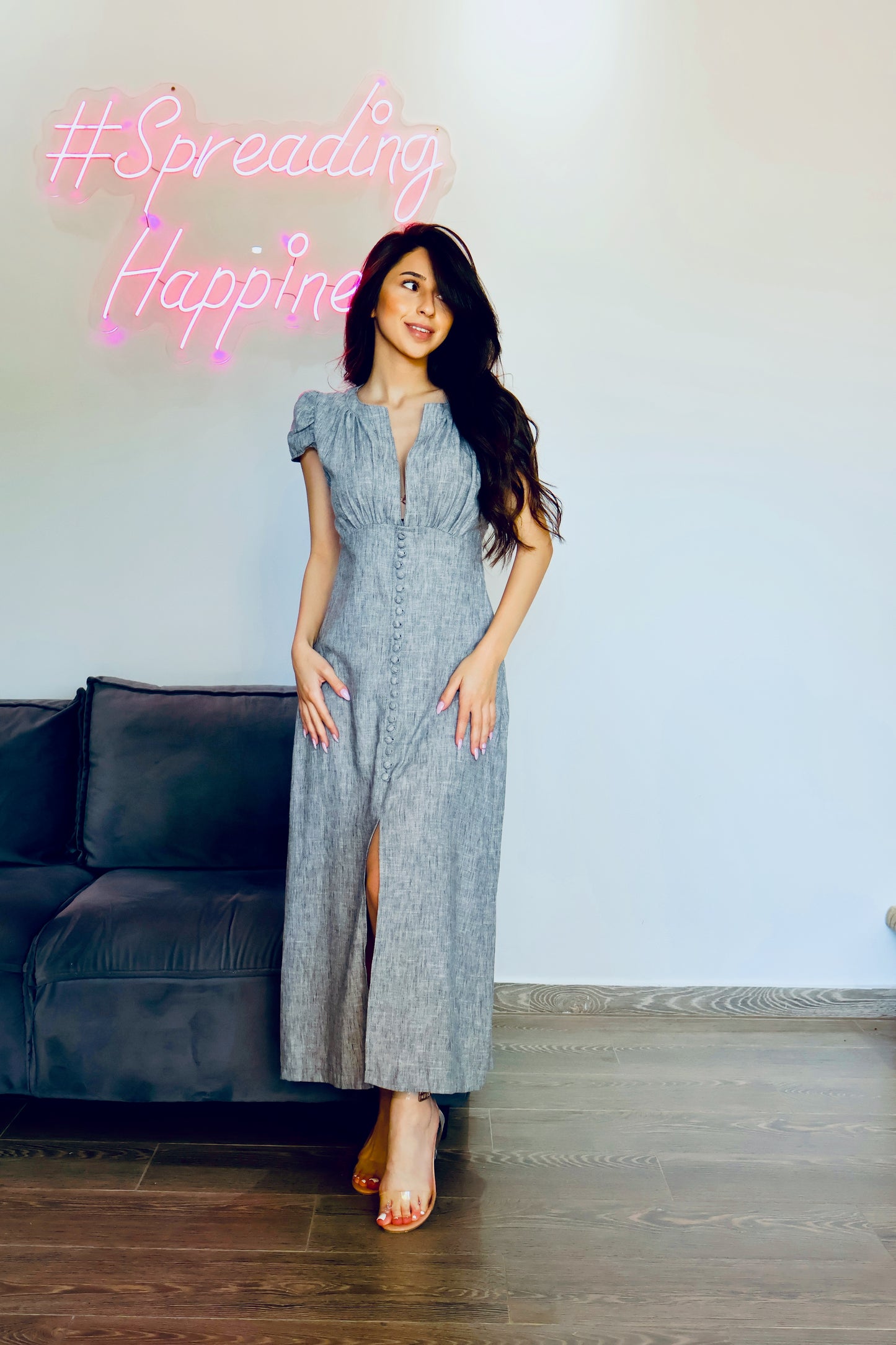 Linen Midi Dress