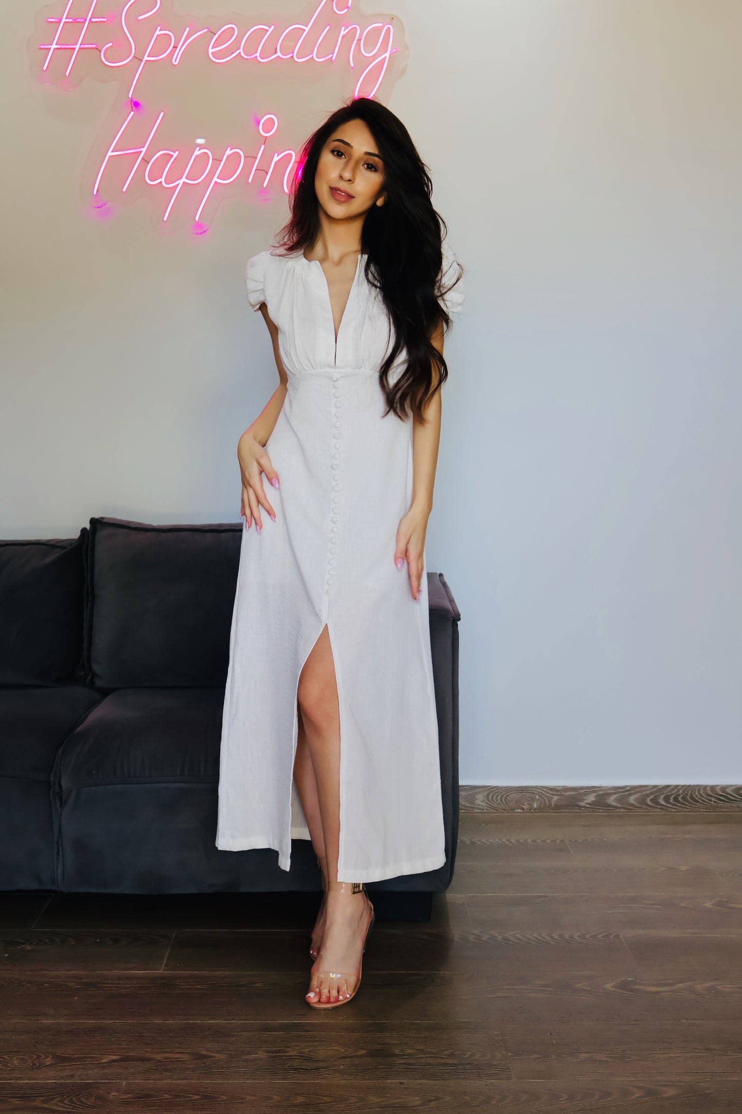 Linen Midi Dress