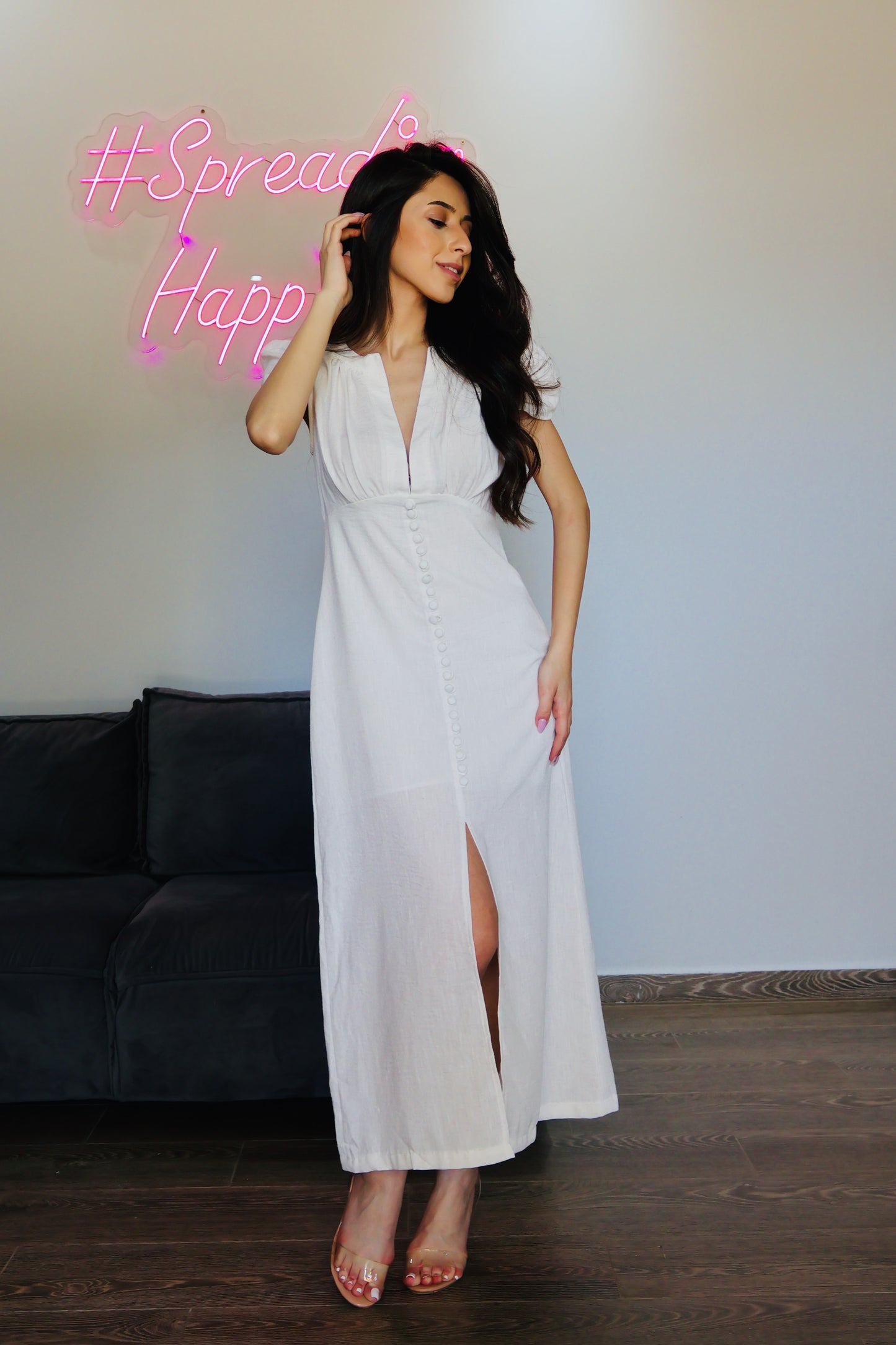 Linen Midi Dress