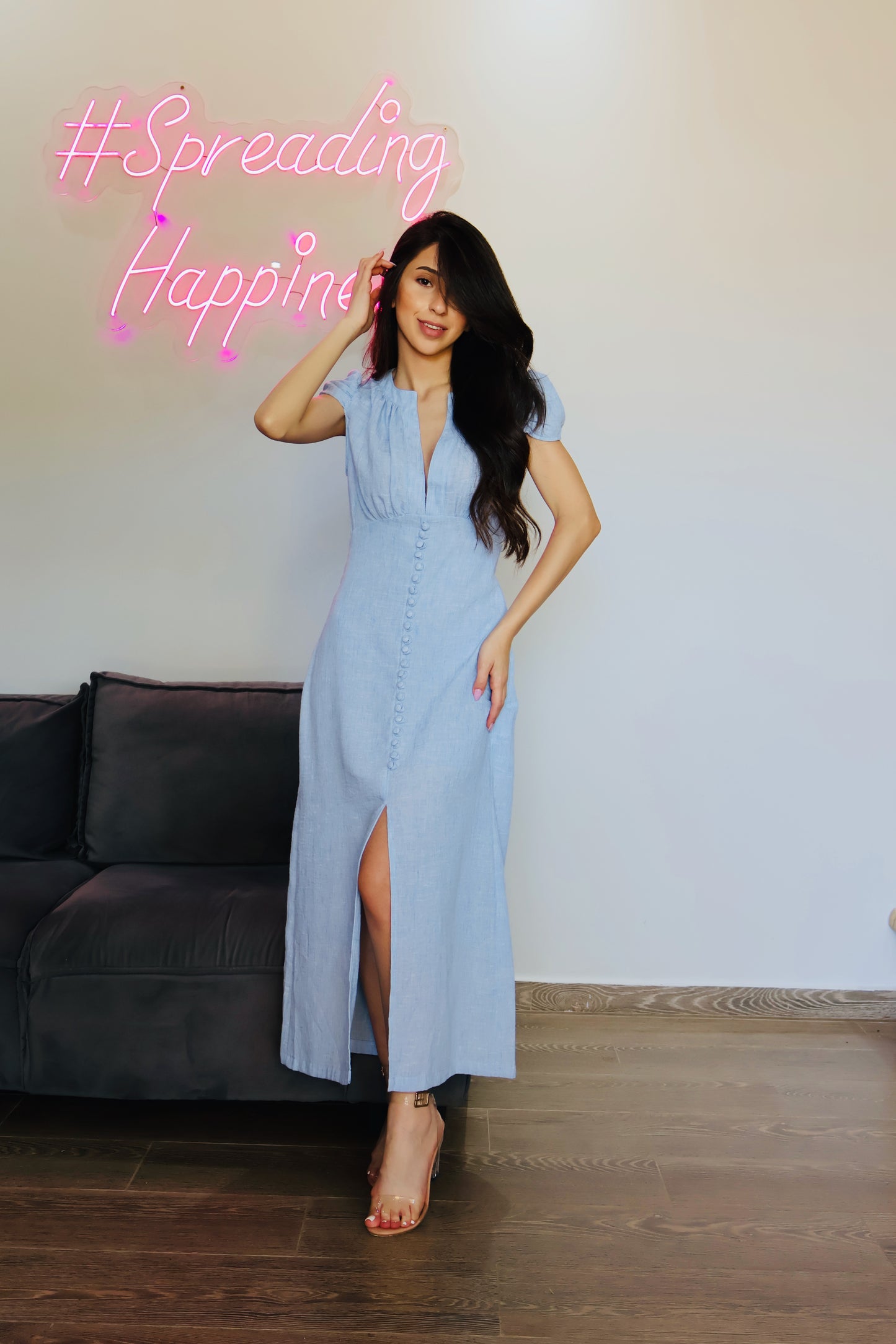 Linen Midi Dress