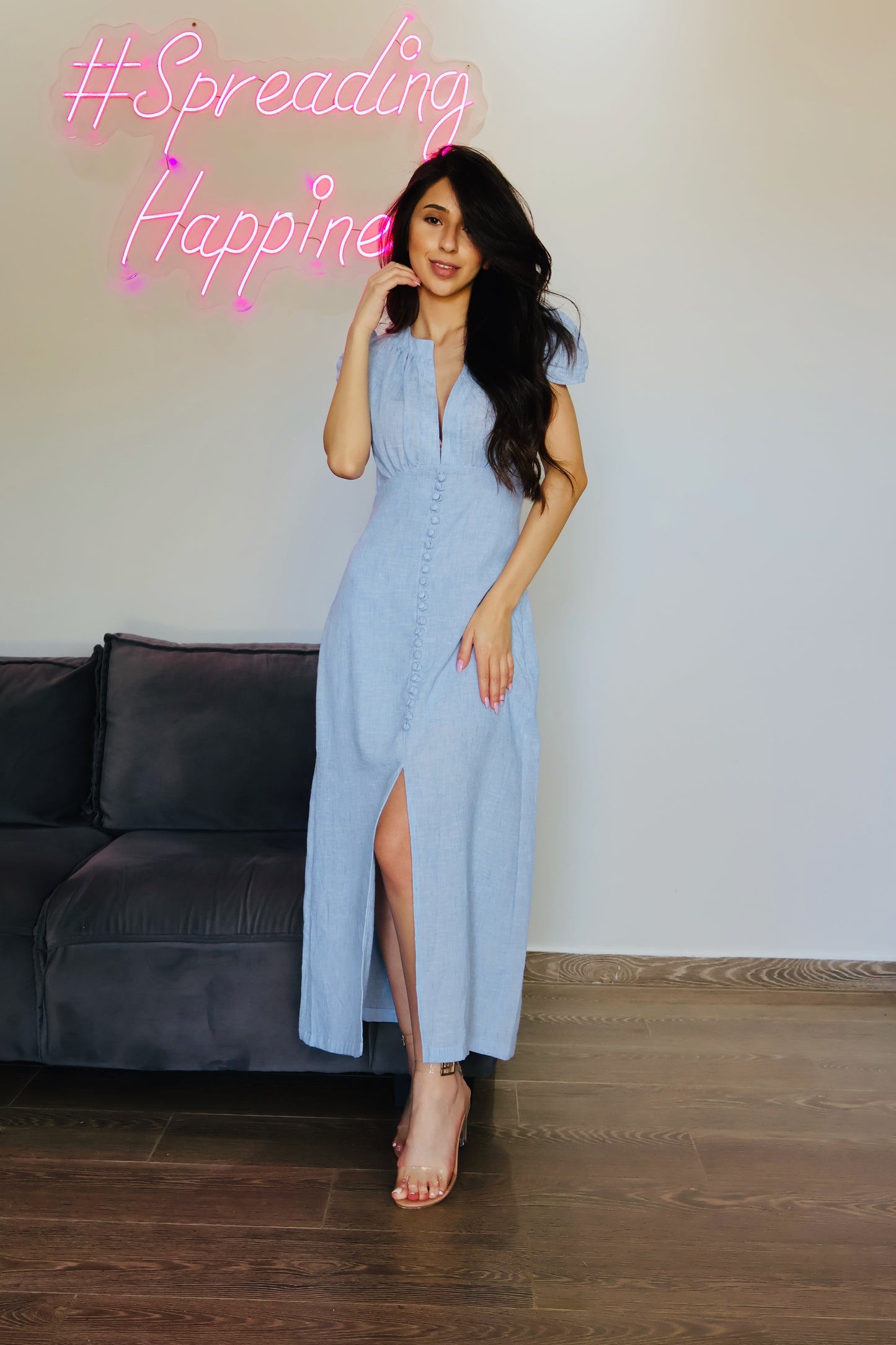 Linen Midi Dress