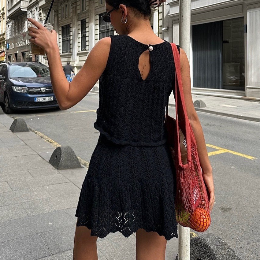Knit Flare Skirt & Top
