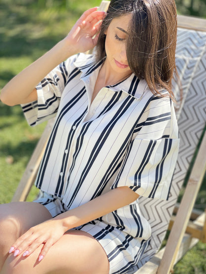 Striped Short-Sleeve Set