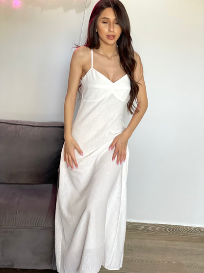 Midi White Dress